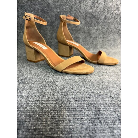 Steve Madden Shoes Women's 9M Tan Block Heels w/Ankle Strap Open Toe - Picture 14 of 14